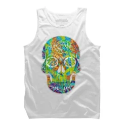 Men's Design By Humans Dia Del Muertos Day Of The Dead Halloween Floral Skull By Ppanda Tank Top -Design By Humans GUEST 58a0f450 78e9 4a55 818d a1be6f25eaa0