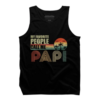 Men's Design By Humans My Favorite People Call Me Papi By Natasashoppu Tank Top 2 Men's Design By Humans My Favorite People Call Me Papi By Natasashoppu Tank Top - Image 2