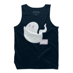 Men's Design By Humans Boo Cute Ghost Halloween Cute Design By BoogieCreates Tank Top -Design By Humans GUEST 59940a10 70db 4048 a96f d91d229f99b3
