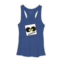 Women's Design By Humans Square Skull By LonaMisa Racerback Tank Top -Design By Humans GUEST 599f3355 a41c 42ae 8d78 e5e57ad51db4