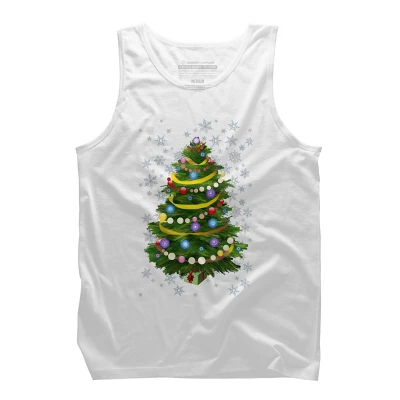 Men's Design By Humans Christmas Tree And Snowflakes By IvaW Tank Top 6 Men's Design By Humans Christmas Tree And Snowflakes By IvaW Tank Top - Image 6