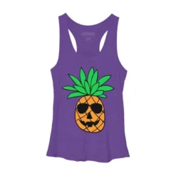 Women's Design By Humans HALLOWEEN PINEAPPLE PUMPKIN THEMED By Ujangkasep Racerback Tank Top -Design By Humans GUEST 5b00c865 c073 4f50 983c 6c2b927c1232