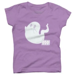 Girl's Design By Humans Boo Cute Ghost Halloween Cute Design By BoogieCreates T-Shirt -Design By Humans GUEST 5b90c3ee aa26 4d3e 9da0 d51a81ec494d
