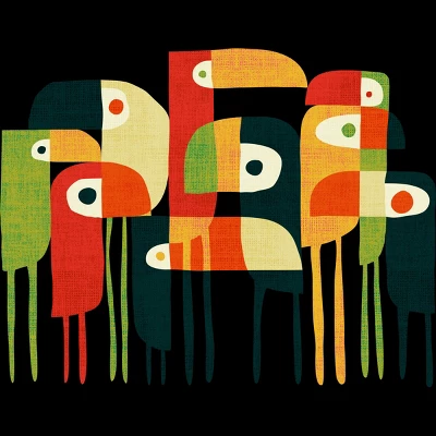 Men's Design By Humans Bird Family By Radiomode T-Shirt 1 Men's Design By Humans Bird Family By Radiomode T-Shirt