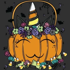 Men's Design By Humans Halloween Unicorn By Desdymona Tank Top