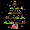 Junior's Design By Humans Christmas Tractor Tree Gift Farmer Shirts Funny Tractor Xmas By VitMon T-Shirt