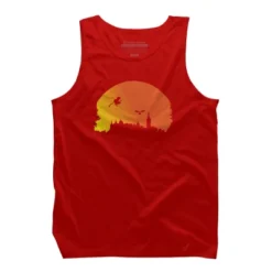 Men's Design By Humans Halloween Witch Silhouette By InfaredDesigns Tank Top -Design By Humans GUEST 5ff573ac 3bdc 4a75 a173 698c2356ed1a