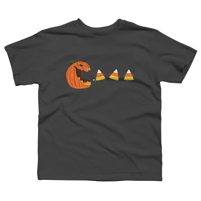 Boy's Design By Humans Halloween Gamer Pumpkin Eating Candy Corn By Rawresh6 T-Shirt 5 Boy's Design By Humans Halloween Gamer Pumpkin Eating Candy Corn By Rawresh6 T-Shirt - Image 5
