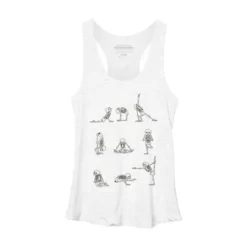 Women's Design By Humans Skeleton Yoga By Huebucket Racerback Tank Top -Design By Humans GUEST 6136c2f4 423d 4d24 8b7b 47368df2b674