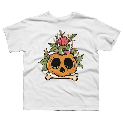 Boy's Design By Humans Halloween With Rose Illustration By Rukurustudio T-Shirt 2 Boy's Design By Humans Halloween With Rose Illustration By Rukurustudio T-Shirt - Image 2