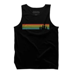 Design By Humans Retro Castle Sunset Stripes By Tank Top -Design By Humans GUEST 6203e1b7 5a2f 4159 b5db 2a1bbada6a68