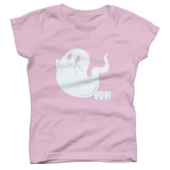 Girl's Design By Humans Boo Cute Ghost Halloween Cute Design By BoogieCreates T-Shirt -Design By Humans GUEST 62172c3c 99f8 4b11 b9b7 3ffb59d0f4ce