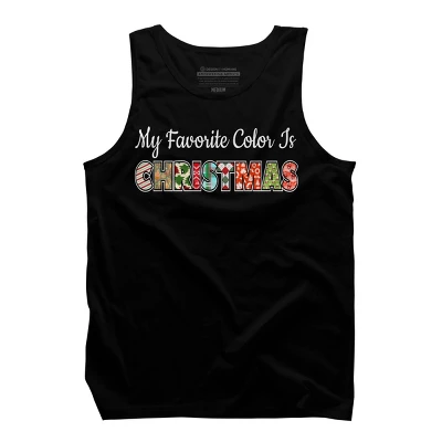 Men's Design By Humans My Favorite Color Is Christmas By C3gdesigns Tank Top 4 Men's Design By Humans My Favorite Color Is Christmas By C3gdesigns Tank Top - Image 4