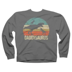Unisex Design By Humans Retro Daddy Dinosaur Daddysaurus Roar By Nathanhoang Sweatshirt -Design By Humans GUEST 62c956dd 7401 4c52 a6b4 bfacbc0306db