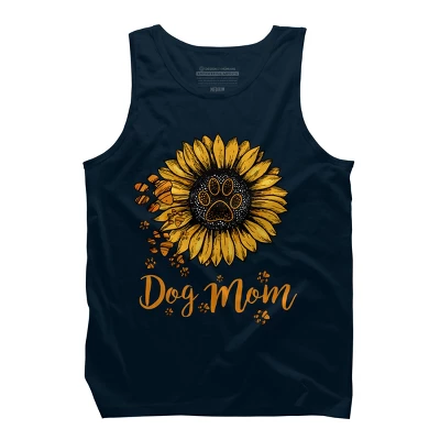 Men's Design By Humans Mother's Day Dog Mom Sunflower Paw By Dodorindesign Tank Top 4 Men's Design By Humans Mother's Day Dog Mom Sunflower Paw By Dodorindesign Tank Top - Image 4