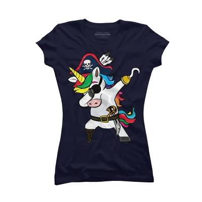 Junior's Design By Humans Dabbing Dance Pirate Unicorn Gifts Funny Halloween Costume Gift By Lukesstore T-Shirt 5 Junior's Design By Humans Dabbing Dance Pirate Unicorn Gifts Funny Halloween Costume Gift By Lukesstore T-Shirt - Image 5