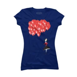 Junior's Design By Humans 99 Red Balloons By AhaC T-Shirt -Design By Humans GUEST 6673bf02 21cd 4c3f a547 ddc6db2cacd0