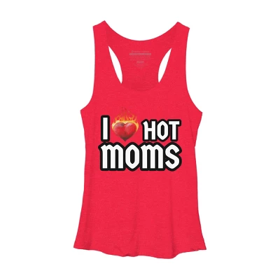Women's Design By Humans I Love Hot Moms Heart By Metavera Racerback Tank Top 4 Women's Design By Humans I Love Hot Moms Heart By Metavera Racerback Tank Top - Image 4