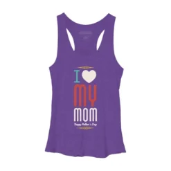 Women's Design By Humans Mother's Day I Love My Mom By Tmsarts Racerback Tank Top -Design By Humans GUEST 678fc1a2 4d69 45b5 829a 51bff9b9f65c