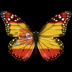 Women's Design By Humans Butterfly Flag Of Spain By GiftsIdeas Racerback Tank Top