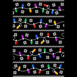 Men's Design By Humans Christmas Garland Lights Retro Pixel Pattern By R4Design Tank Top