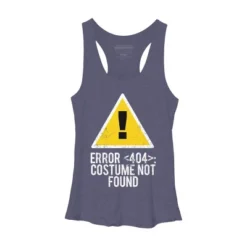Women's Design By Humans Halloween Error 404 Costume Not Found Apparel By COVI Racerback Tank Top -Design By Humans GUEST 681b69e0 1739 42cb a544 af8120e55bd6