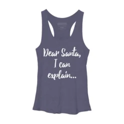 Women's Design By Humans Dear Santa, I Can Explain Christmas Funny By Jeje1982 Racerback Tank Top -Design By Humans GUEST 683b42d5 0259 4d43 8c8c 9265980fccaa