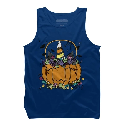 Men's Design By Humans Halloween Unicorn By Desdymona Tank Top 3 Men's Design By Humans Halloween Unicorn By Desdymona Tank Top - Image 3