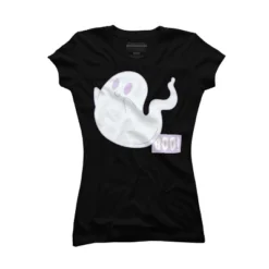 Junior's Design By Humans Boo Cute Ghost Halloween Cute Design By BoogieCreates T-Shirt -Design By Humans GUEST 69f14ac1 7f52 436e 816f 9ea6477ceae7