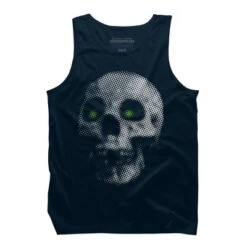 Men's Design By Humans Giant Halloween Skull By Robotface Tank Top -Design By Humans GUEST 6a70495c 4dec 48d7 9699 52f5e452398d