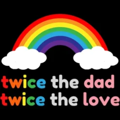 Design By Humans Rainbow Twice The Dad & Love By Tank Top