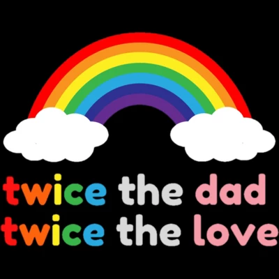 Design By Humans Rainbow Twice The Dad & Love By Tank Top 1 Design By Humans Rainbow Twice The Dad & Love By Tank Top