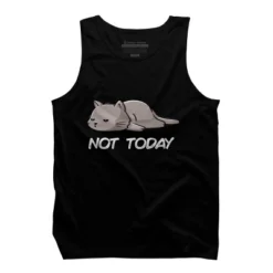 Men's Design By Humans Not Today Cat By EduEly Tank Top -Design By Humans GUEST 6c3a2245 39a1 4cc8 bb85 f495e65aaa4d
