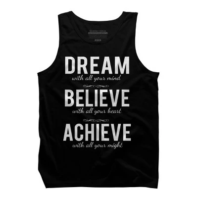 Men's Design By Humans Dream Believe Achieve Change Your Life By Cssdru Tank Top 2 Men's Design By Humans Dream Believe Achieve Change Your Life By Cssdru Tank Top - Image 2