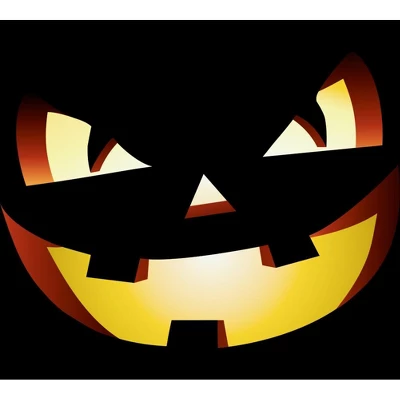 Girl's Design By Humans Halloween Pumpkin Evil Smiley Face By Artdim T-Shirt 1 Girl's Design By Humans Halloween Pumpkin Evil Smiley Face By Artdim T-Shirt