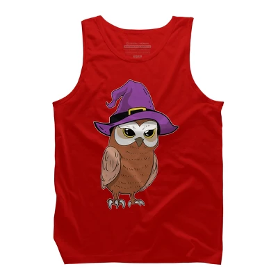 Men's Design By Humans Owl Witch Halloween T Shirt By Thebeardstudio Tank Top 5 Men's Design By Humans Owl Witch Halloween T Shirt By Thebeardstudio Tank Top - Image 5