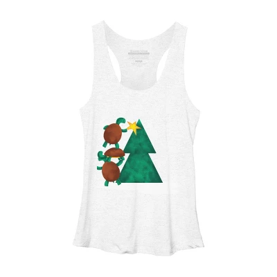 Women's Design By Humans Christmas Tree Turtle By Moredesignsplease Racerback Tank Top 5 Women's Design By Humans Christmas Tree Turtle By Moredesignsplease Racerback Tank Top - Image 5