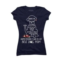 Junior's Design By Humans Happy Mothers Day Best Dog Mom Thanks By MiuMiuShop T-Shirt -Design By Humans GUEST 6dbd567f b815 45e1 94fb 3c2c1fb6a172