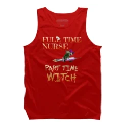 Men's Design By Humans Halloween Costume Full Time Nurse Part-Time Witch By TeeShirtMadness Tank Top -Design By Humans GUEST 6e4ce01d 821a 46d3 aaf2 e6b6c8d4f5e6