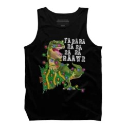 Men's Design By Humans Dinosaur Christmas By NekoShop Tank Top -Design By Humans GUEST 702bee44 f0e0 4307 a87c 062abc8dafa5