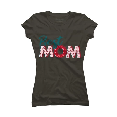 Junior's Design By Humans Best Mom Heart Pattern By Semir T-Shirt 5 Junior's Design By Humans Best Mom Heart Pattern By Semir T-Shirt - Image 5