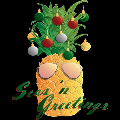 Men's Design By Humans Christmas Pineapple By Desdymona Tank Top 1 Men's Design By Humans Christmas Pineapple By Desdymona Tank Top