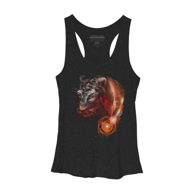 Women's Design By Humans Tiger Wild Dimension By Alnavasord Racerback Tank Top 2 Women's Design By Humans Tiger Wild Dimension By Alnavasord Racerback Tank Top - Image 2