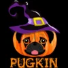 Girl's Design By Humans Pugkin Pumpin Halloween By Trantanphat95 T-Shirt