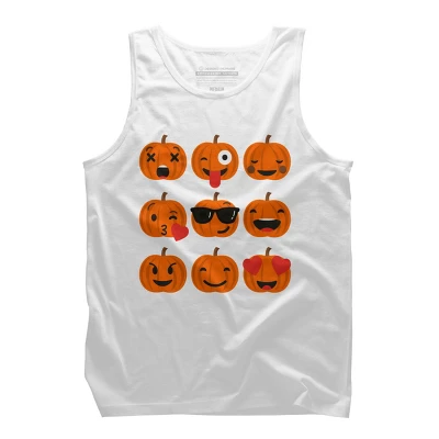 Men's Design By Humans Halloween Pumpkins Emoji By Honeytree Tank Top 6 Men's Design By Humans Halloween Pumpkins Emoji By Honeytree Tank Top - Image 6