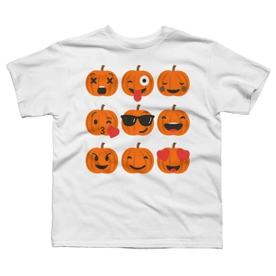 Boy's Design By Humans Halloween Pumpkins Emoji By Honeytree T-Shirt 4 Boy's Design By Humans Halloween Pumpkins Emoji By Honeytree T-Shirt - Image 4