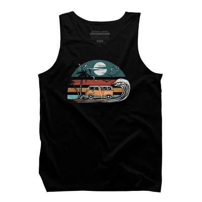 Men's Design By Humans Summer Surf And Sand In My Van By Lampudoft Tank Top 2 Men's Design By Humans Summer Surf And Sand In My Van By Lampudoft Tank Top - Image 2
