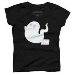 Girl's Design By Humans Boo Cute Ghost Halloween Cute Design By BoogieCreates T-Shirt -Design By Humans GUEST 74806849 badf 4730 b857 4f9da9c3539f
