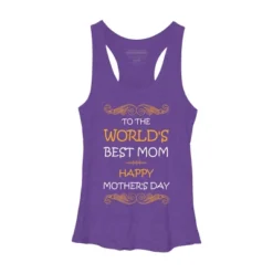 Women's Design By Humans Happy Mother's Day World's Best Mom By Tmsarts Racerback Tank Top -Design By Humans GUEST 748439f6 8179 4aed 9ba8 d8e198a94284