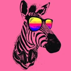 Women's Design By Humans Cool Zebra By Clingcling Racerback Tank Top